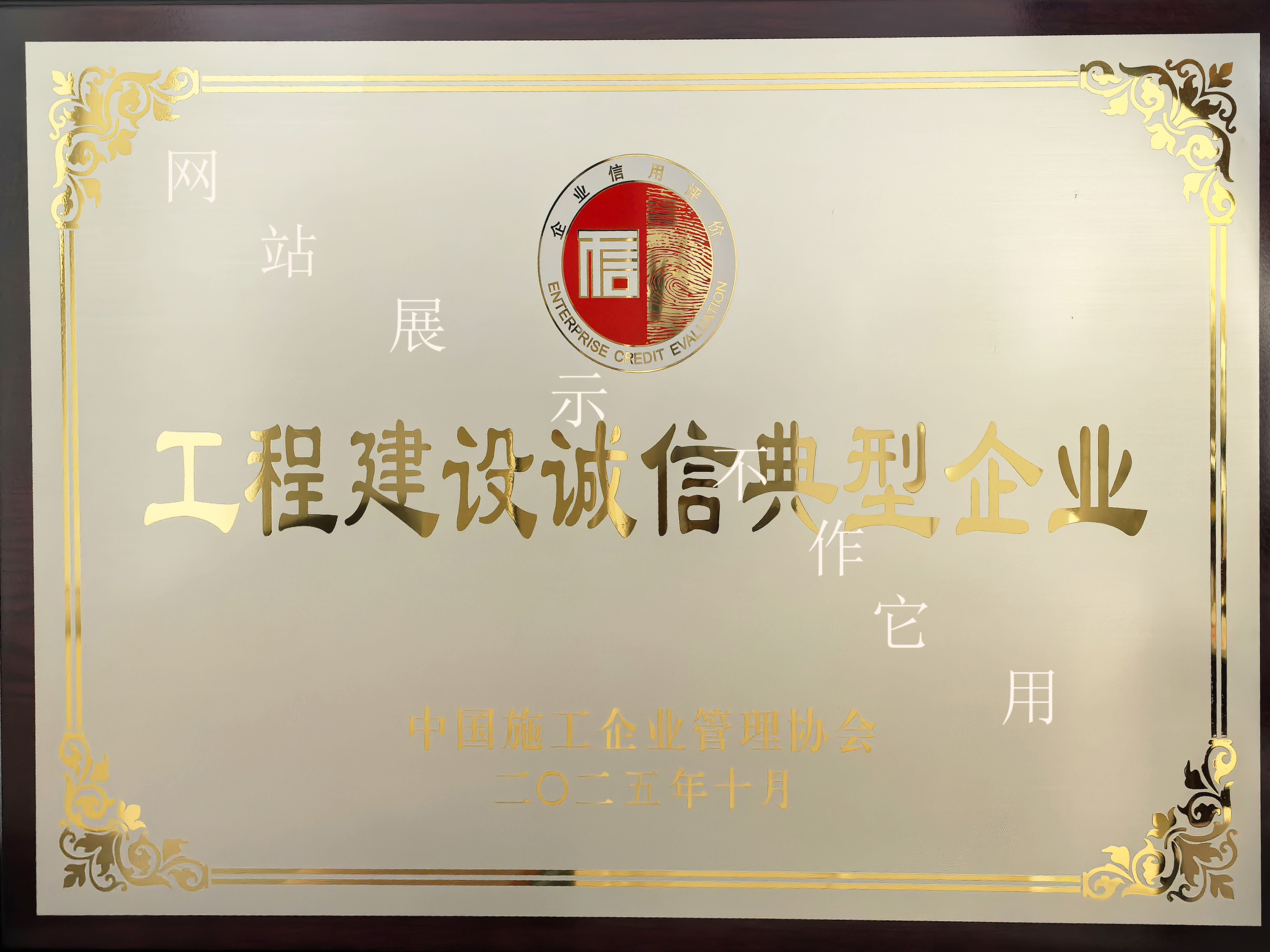 2025年工程建设诚信典型企业